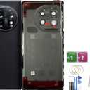 for Oneplus 11 Back Glass Cover with Camera Glass Lens Replacement for OnePlus 11 5G All Versions +Tools (Black)