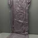 S.L. Fashions Womens Glitter Mesh Stretch Dress W/Shoulder Embellishment Formal Long Gown, (Petite and Regular Sizes) (8, Mauve)