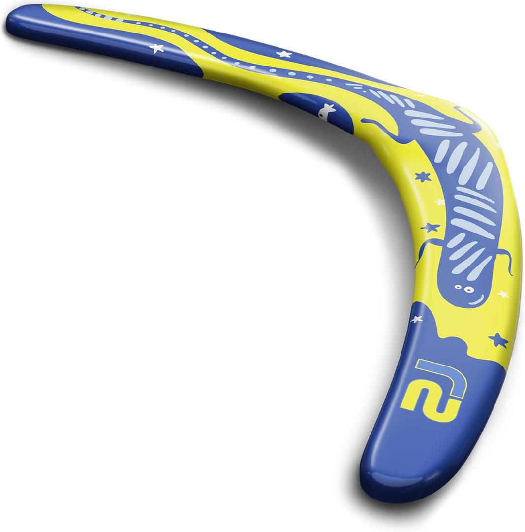 Boomerang for Adults & Kids - Fun Easy to Throw Boomerangs That Really Work - Soft to Catch Best Stocking Stuffer Gifts for Boys & Girls - Outdoor Gifts for Men & Women - 2025 Gift Idea for Teen Boys, Blue