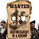 West Wanted Photo Prop Western Photography Backdrop 6 x 4 ft Wild West Selfie Poster Backdrops with Head Cutout for Rustic Western Cowboy Party Decoration Supplies
