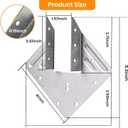 Hurricane Ties for Rafters, 50 Pack 18-Gauge Galvanized Hurricane Straps & Rafter Ties, Structural Connectors for Roof Truss and 2X Deck Joists