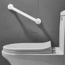 Shower Grab Bar, 12 Inch White Bathroom Grab Bar, 1.25" Diameter 304 Stainless Steel Anti-Slip Grab Bars for Bathtubs and Showers, Handicap Shower Grab Bar for Seniors Elderly