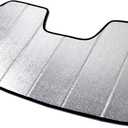 Custom Fit Car Sun Shade Windshield | Sun Visor | Car Window Shades | Fold Up Front Sunshade Visor | Compatible with BMW F30 320i 325i 328i 2012-2019 | CFS-020-S | Silver & Grey 1-pc Set