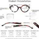 Bevi Ladies Stylish Reading Glasses Round Reader with Spring Hinges Great Value Glasses Readers for Women 2948 (2.25)