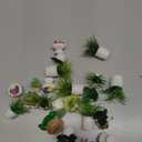 Pumtus 31 PCS Miniature Potted Plants, Vivid Mini Artificial Bonsai Plants, 1:12 Resin Tiny Dollhouse Flowerpot Decor, Realistic Fake Greenery Ornament, Cute Succulent Planter Models for DIY Crafts