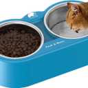 Heated Water Bowl for Dog & Cat, Outdoor Heated Dog Bowl Provides Drinkable Water & Food in Winter, Heated Pet Bowl for Outside, Smart Thermal-Dish for Rabbit, Chicken, Duck, Squirrel (112 OZ)