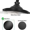 Black 3-Light Pendant Light with 12in Glass Shade, Farmhouse Pendant Lights Kitchen Island, Adjustable Hight & Angle Bathroom Pendant Ceiling Hanging Light Fixtures for Home Bedroom Hallway, 3*E12