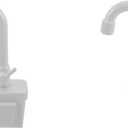 ERINGOGO 2Pcs Kitchen Sink Faucet Kids Toy Replacement for Pretend Play Sinks with Running Water Faucet Toy Dishwasher Toys Play Kitchen Accessories Grey