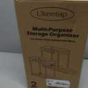 Multi-Purpose Pull-Out Storage Organizers, Under Sink/Cabinet Organizers and Storage for Bathroom & Kitchen, Black, 12.8 Inches, 2 Packs