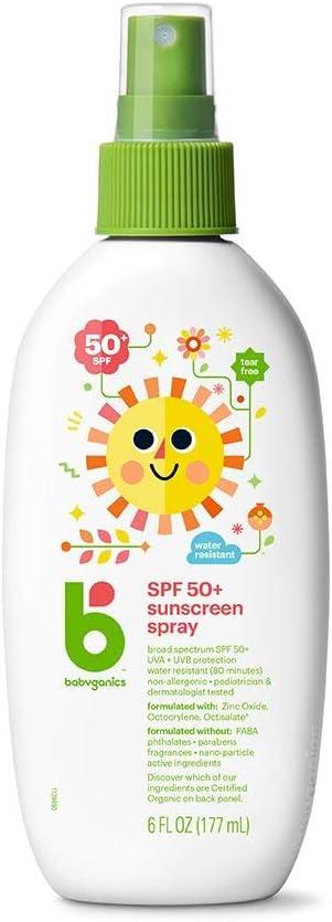 Babyganics Sunscreen Spray 50 SPF, 6oz, 