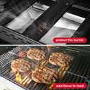 Unicook Adjustable Grill Heat Plate, Extends from 11.75" up to 21" Length, 3.75" Width, Porcelain Steel Grill Burner Cover, Heavy Duty Heat Shield, Flame Tamer Replacement Parts for Gas BBQ, 5 Pack
