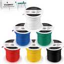 18 Gauge Wire - 600FT, 100ft Spool, 6 Colors, Copper Clad Aluminium, Low Voltage, Hookup Wire Kit for Breadboard/Automotive/DIY/Battery