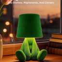 Modern Table Lamp for Youth: Rechargeable Cute Light for Kids Child Teen - Gift for Birthday Christmas Halloween Easter (Green)