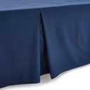 Amazon Basics Lightweight Pleated Bed Skirt, Wrinkle and Fade Resistant, Machine Washable, King, Navy Blue, 16-inch Drop