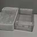 bealy 2 Pack Stackable Clear Storage Drawer,Clear Refrigerator Organizers and Storage Drawer, Pull Out Drawer for Fridge Kitchen Bathroom Cabinet Closet Office Organizer