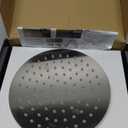 NearMoon Rain Shower Head with 11'' Adjustable Arm, High Pressure Stainless Steel Rainfall Shower, Ultra-Thin Design - Pressure Boosting (8 Inch, Nickel)