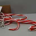 Joiedomi 12 Pcs Christmas Candy Cane Pathway Markers Lights, 16 Stakes Lights With Warm White, Waterproof Outdoor Decorations for Xmas Indoor And Outdoor Decorations Yard, Walkway, Lawn, Garden