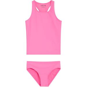 Lands' End Girls' UPF 50+ Swim Bikini Bottom and Racerback Tankini Set XS