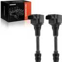 A-Premium Engine Ignition Coil Packs Compatible with Nissan Sentra Altima 2002-2006 X-Trail 2002-2007 2010-2013 I4 2.5L 2-PC Set