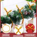 Zhengmy 24 Pcs 20'' 25'' 30'' Christmas Velvet Garland Ties Christmas Decorative Twist Ties for Banister Reusable and Flexible Wreath Twist for Xmas Home Decorations Holiday Craft Wrapping(Gold)