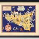 Poster Master Map Poster - Sicily Print - Pictorial Map of Sicilia - Italy Art - Gift for Men, Women & Travel Lover - Great Wall Decor for Living Room, Bedroom or Office - 8x10 UNFRAMED Wall Art (Style01)