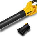 500-CFM 160-MPH Cordless Leaf Blower for Dewalt Battery, Brushless Motor Electric Leaf Blower Cordless with Six Speed Modes, Button Lock and Two Nozzles(Tool Only) 6