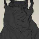 QINSEN Womens Open Back Tennis Dress Sleeveless Built in Shorts Golf Athletic Dress with Pockets L