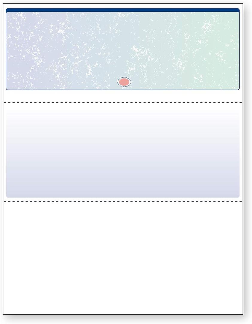 DocuGard Blue/Green Premier Prismatic Top High Security Check Paper - QuickBooks & Laser/Inkjet Printer Compatible - 13 Security Features - 500 Blank Business Checks (04533)