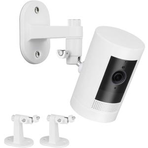 2Pack Adjustable Security Wall Mount Bracket for Ring Stick Up Cam & Ring Outdoor Cam Plus, Perfect View Angle for Your Surveillance Camera System - White