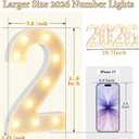 Graduation Decorations 2026, Larger 12.6in Tall 2026 Marquee Light Up Numbers Graduation Party Decor, LED Number Lights Class of 2026 Party Supplies for High School Senior College -Warm White