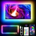 KANTUTOE TV LED Lights, 11.5ft LED Lights for 32-55 Inch TV, RGB TV Backlight Behind with Remote, Music Sync Bluetooth APP Control Strip Lights USB Powered for Bedroom, PC, Gaming Monitor