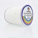 LUSTEMBER 1mm Faux Leather Waxed Cotton Cord, 175 Yards  Durable Necklace String, Soft and Textured Cord for Necklaces, Bracelets, and Jewelry Making (White)