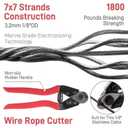 1000FT 1/8" Black Stainless Steel Cable Kit for Deck Railing, Premium T316, 7x7 Strands, 1/8" Wire Rope with Cutter, DIY Balustrades