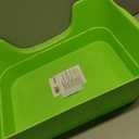 Extra Large Cat Litter Box for Big Cats - High Sides & Low Enter Design, 23.43x16.73x8.46 Inches Spacious Anti-Spill Pet Toilet（Green）