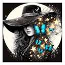  Butterfly Woman Diamond Art Kits for Adults, Diamond Painting Kits for Beginners - DIY Full Drill Round Diamond Dot Gem Art, Craft Gift Suitable for Home Wall Decoration 12×12Inch