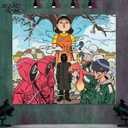 Survival Game Party Backdrop  Squid Themed Large Wall Tapestry for Birthday Decorations, Cosplay Party, Photo Booth Background, Officially Licensed Bedroom Dorm Office Game Room Decor, 59"  51" (multicolor)