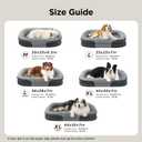 Bedsure Orthopedic Dog Bed Medium Size Dog - 360 Oval Bolster Medium Dogs Beds for Senior Dogs with Waterproof Washable Cover, Comfort Pet Sofa Couch with Ultra-Soft Fleece, Grey, 30"
