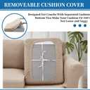 XINEAGE 2026 New 3 Pieces Couch Covers for 2 Extra Large Cushion Sofa Super Stretch Sofa Cover for 2 Large Seat Cushion Universal Loveseat Slip Cover for Living Room (Khaki), 71"-91"(2 Cushions)