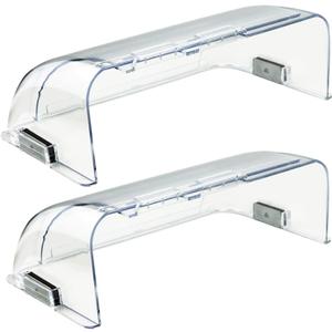 Heating & Air Vent Deflector for Vents, Sidewall, Ceiling, Floor Registers - Adjust Between 9"-14", Magnetic Vent Covers for Air Conditioning, Heat, AC, Floor, Under Furniture (Pack of 2, Clear)