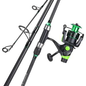 Sougayilang Surf Fishing Rod Combo IM8 Carbon 3 Piece Travel Spinning Rod with 4000 Size Spinning Reel - 11'