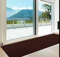 2' x 6' Runner Rugs with Rubber Backing, Indoor Outdoor Utility Carpet Runner Rugs, Stripe Brown, Can Be Used as Aisle for The RV and Boat, Laundry Room and Balcony