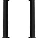 FOYO Set of 2 Industrial Pipe Gate Pull Handle, Grab Bar, Towel Bar, Antique Rustic Cast Iron Handrail - Matte Black, 19-3/4 Inch