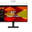 Samsung 27” (S40GD) Borderless Business Monitor with IPS Panel, 100Hz Refresh Rate, Eye Saver Mode, Ergonomic Design, Game Picture Mode, LS27D402GANXGO
