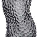 Grey Black Glass Flower Vase 12.2 in Unique Tall Modern Vases for Bouquet Large Decorative Vase for Centerpieces Home Decor Living Room