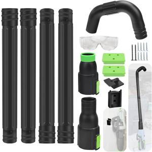 Gutter Cleaning Attachment Replaces AGC1000 Cleaning Kit & Mounting Bracket Kit for EGO 530CFM 580CFM 575CFM 650CFM 615CFM LBX6000, W/Battery Holders - Easily Clear Leaves And Debris From Gutters