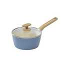 GoodCook Healthy Ceramic Titanium-Infused 2 Quart Saucepan with Lid, Light Blue – Induction Cookware, Nonstick Cooking Pan, Food Cooker for Soups, Sauces, Potatoes, Pasta, Rice