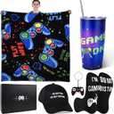 VAIPI Gamer Gifts for Men, Cool Gaming Stuff Gifts with Gaming Throw Blanket 20 oz Tumbler Hat Socks Keychain Fathers Day Gift Ideas for Game Lovers, Men, Dad, Teen, Boyfriend, Teenage Boys