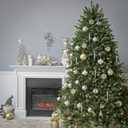 National Tree Company 9ft Pre-Lit Dunhill Fir Artificial Christmas Tree
900 LED Lights, 10 Light Functions, 4,026 Tips, Foot Pedal, Includes Stand, Green