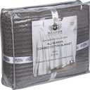 HILLFAIR 100% Combed Cotton Blanket Queen Size Bed Blanket Warm Soft All Season Breathable Lightweight Summer Blankets Waffle Weave Home Decor Bed Blanket- Grey Queen Bed Cotton Blankets/Bedcover (Queen (90"x90"))