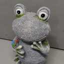 Frog Solar Garden Statues, Resin Frog Figurine Decorations, Outdoor Frog Decor Art for Lawn,Yard, Unique Housewarming Gift for Garden Home